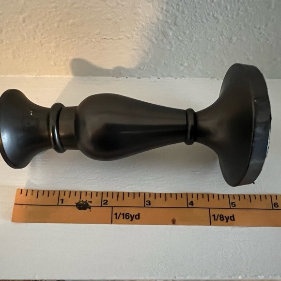 Set of 3 Restoration Hardware 5.5" Candlestick Candle Holders Silver/Black - Picture 8 of 10